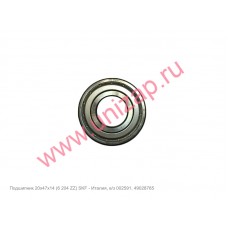 Подшипник 20х47х14 (6 204 ZZ) SKF, в/з 002591, 49028765